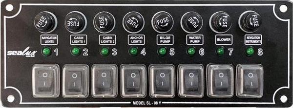 8 ANAHTARLI İZOLELİ YATAY SWITCH PANEL TEKNE - Image 1