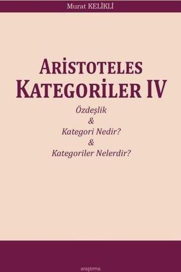 Aristoteles Kategoriler 4 - Araştırma Yayıncılık - Image 1
