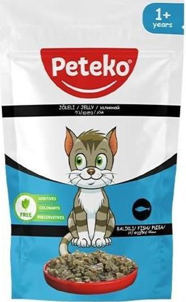 Peteko Pouch Jelly Balıklı Kedi Konserve 85 Gr - Image 1