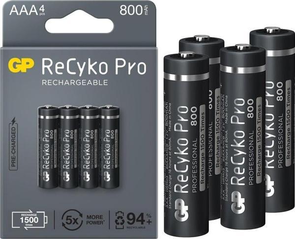 Ayt GP Pro AAA İnce 800 mAh 4’lü Şarjlı Pil  - Image 1