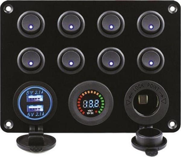 BFY 8'Lİ   SWITCH PANEL IŞIKLI ŞAR TEKNE VE YAT - Image 1