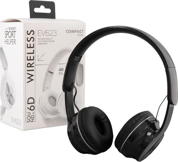 Magicvoice EV623 Kablosuz Bluetooth Kulaküstü Tasarım Kulaklık Tf Hafıza Kartı Takılabilir Mikrofonlu Kulaklık - Image 1