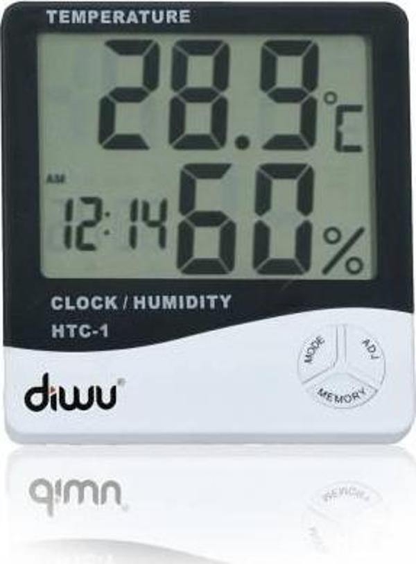 Diwu HTC-1 Saatli Nem Ölçer ve Termometre - Image 1