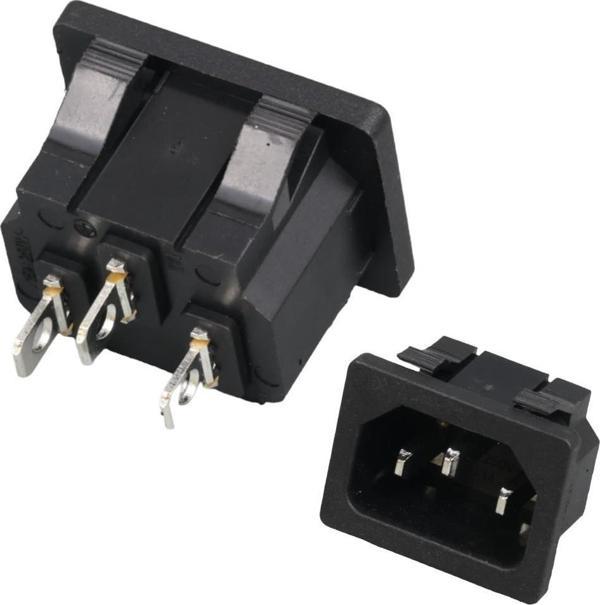 Ayt  Power Kablo Soketi C14 Kulaksız Power Elektirik Kablosu Soketi - Image 1