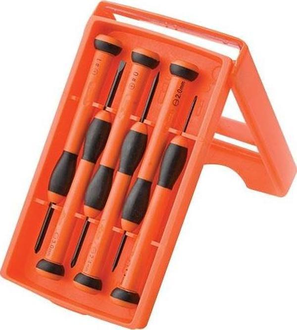 Retta 6 lı Saatçi Tornavida Seti Hassas Tornavida Uçlar Düz 1.4 2.0 2.4-3 mm Yıldız  PH0-PH1 - Image 1