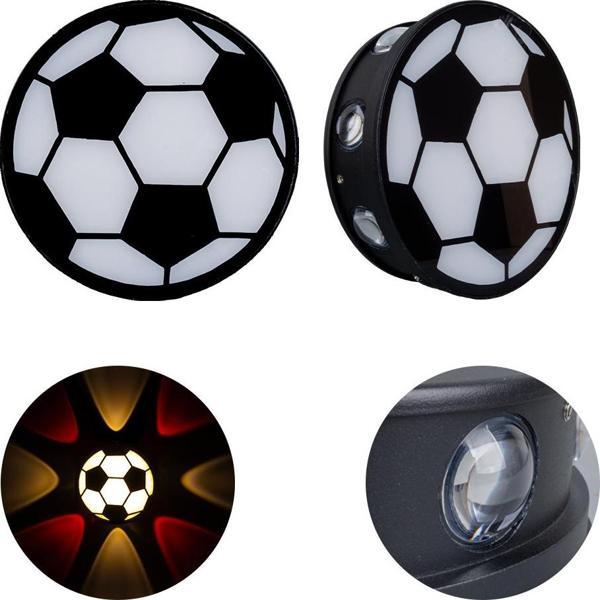 Ayt Powermaster Duvar Aplik Gün Işığı Kırmızı Futbol Topu Dekorlu Dekoratif Gece Lambası Led Aydınlatma 16x5 Cm - Image 1