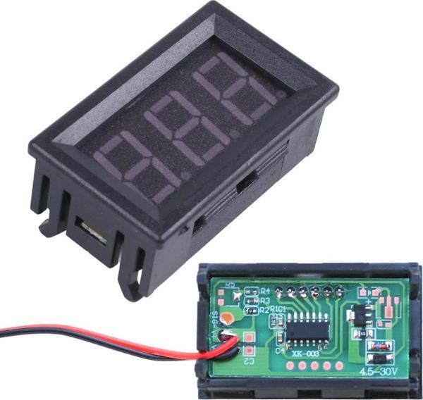 Ayt Powermaster Ic278d Dijital Voltmetre Dc 5-30 Volt 3 Pin Led Ekranlı Voltaj Göstergesi - Image 1