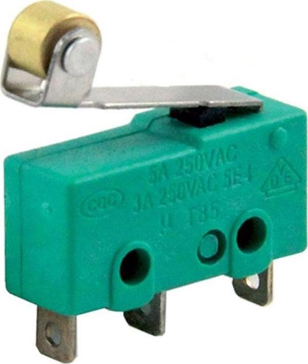 Powermaster Micro Switch Anahtar Lehim Bacak Makaralı 3 Pin 5A 250 Vac IC-168 - Image 1