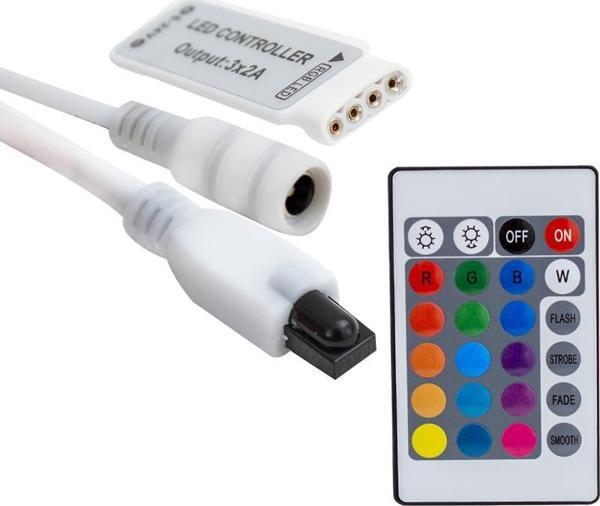 POWERMASTER MİNİ 24 TUŞLU 5-12-24 VOLT 3X2 AMPER KUMANDALI LED RGB KONTROL CİHAZI - Image 1