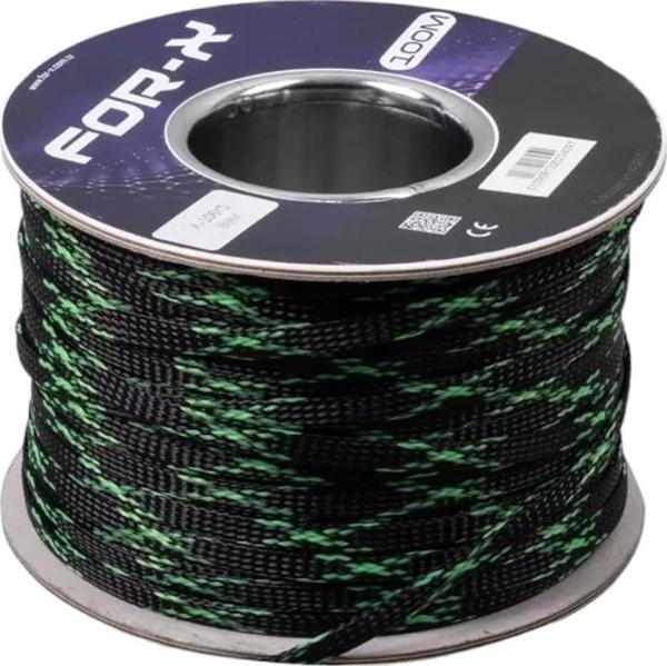FOR-X X-106YS YEŞİL-SİYAH 6MM 100 METRE KABLO ÇORABI - Image 1