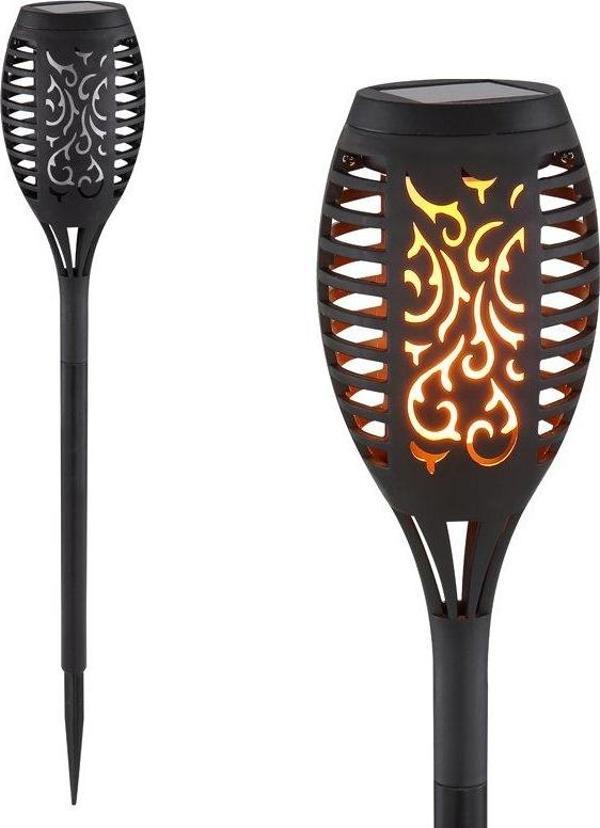 Ayt Ledon 12 Ledli Alevli Solar Bahçe Aydınlatma LD-7002S Güneş Enerjili Aydınlatma - Image 1