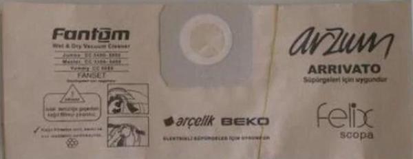 Fantom H 20 Süpürge Kağıt Toz Torbası 20 ADET - Image 1