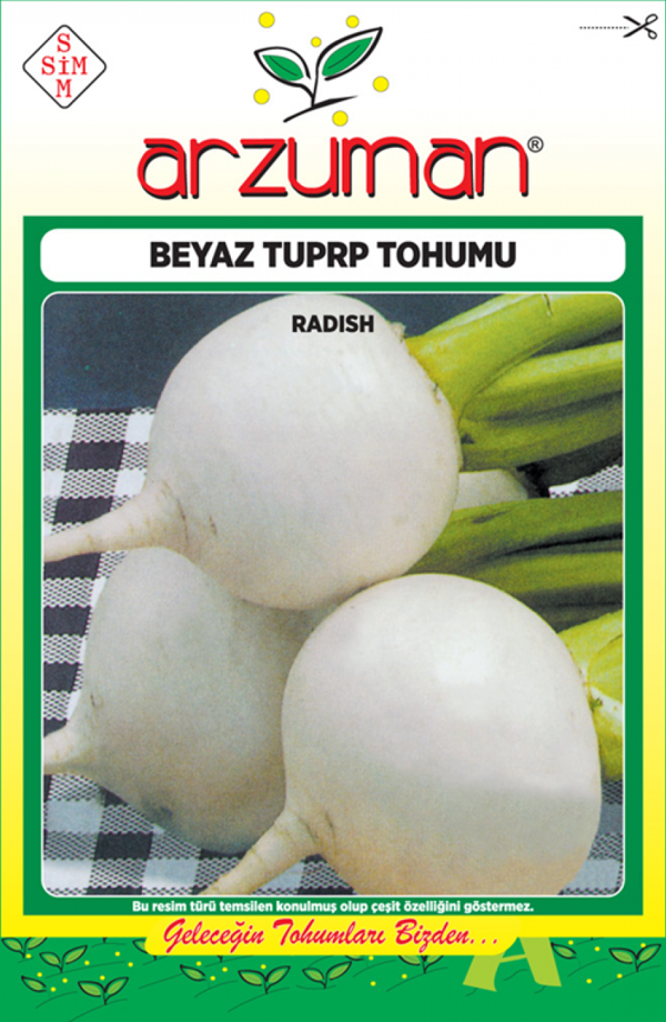 BEYAZ TURP TOHUMU 10 GR TAKRİBİ 900 ADET TOHUM - Image 1