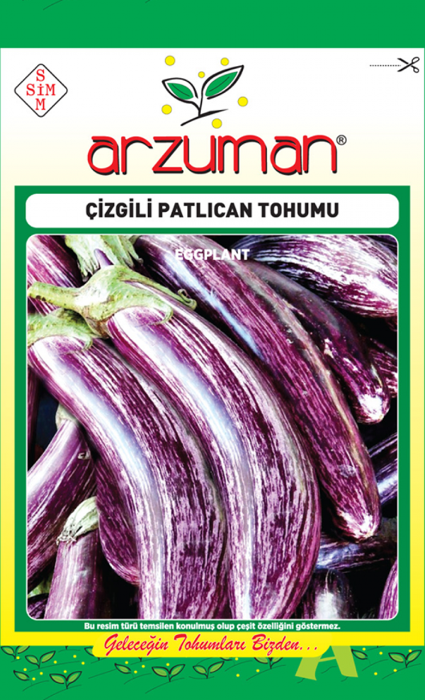 ÇİZGİLİ-ALACA PATLICAN TOHUMU 5 GR ORT 1000 AD TOHUM - Image 1