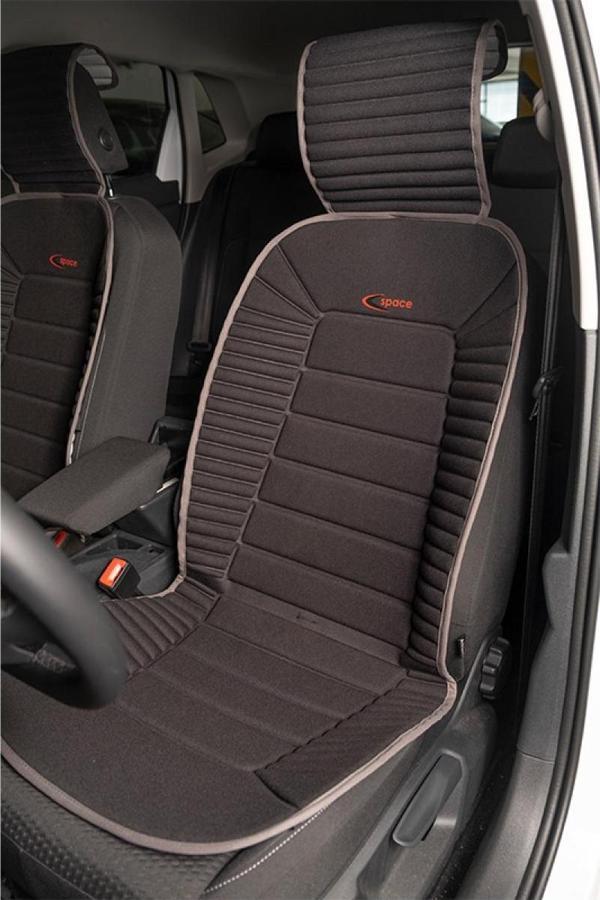 
Peugeot 307 Lüx Oto Koltuk Minderi Ön 2'li Set Bumerang Serisi SİYAH GRİ - Image 1