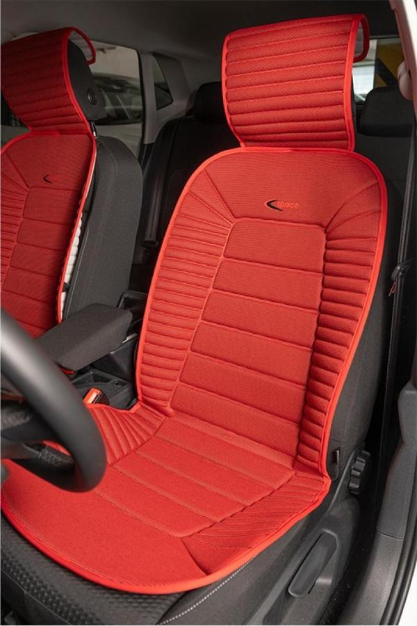 
Volvo 960 Lüx Oto Koltuk Minderi Ön 2'li Set Bumerang Serisi KIRMIZI - Image 1