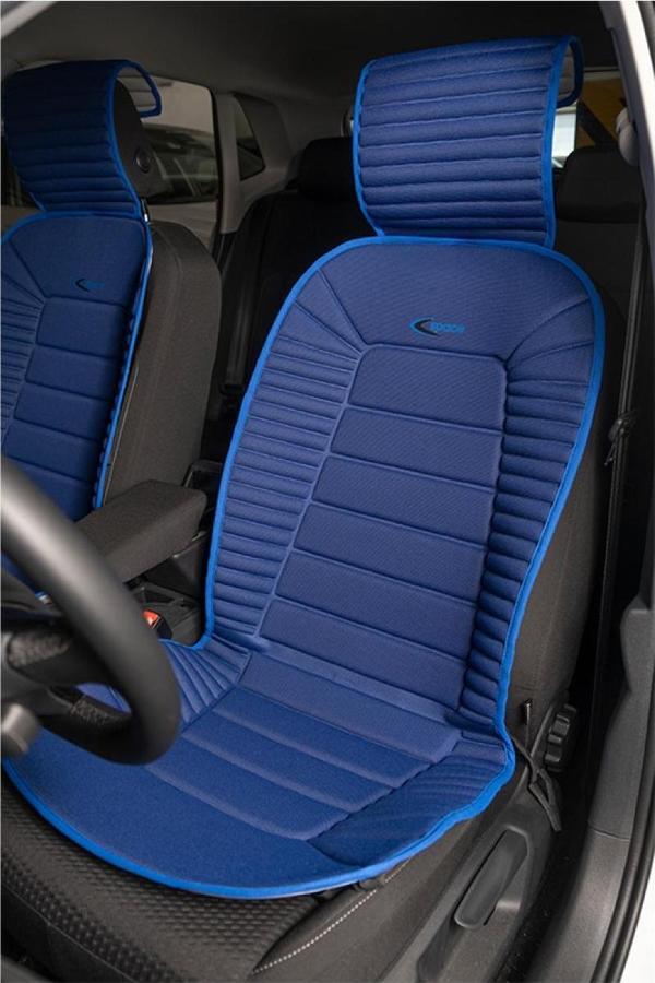 Dacia Sandero 2022 Lüx Oto Koltuk Minderi Ön 2'li Set Bumerang Serisi MAVİ - Image 1