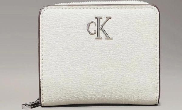 Calvin Klein Kadın Minimal CK Logolu Beyaz Cüzdan - Image 1