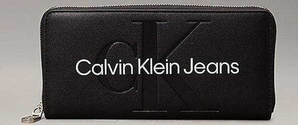 Calvin Klein Kadın Siyah RFID Sıcak Baskı Fermuarlı Cüzdan - Image 1