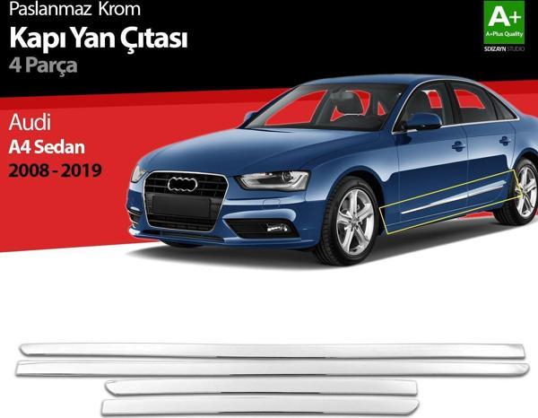 Audi A4 Uyumlu Sedan Krom Kapı Yan Çıtası 2008-2019 - Image 1