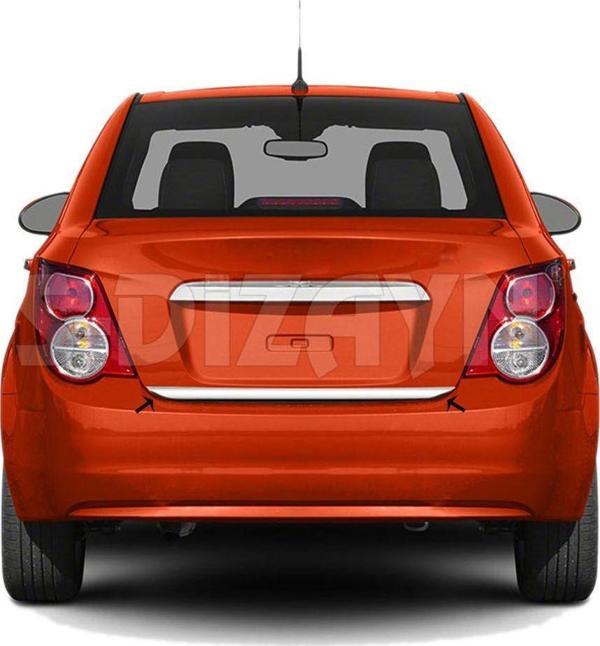 Chevrolet Aveo Uyumlu 2 Sedan Krom Bagaj Alt Çıtası 2011 Üzeri - Image 1