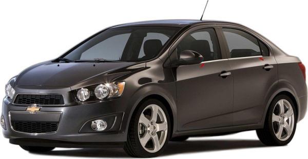 Chevrolet Aveo Uyumlu 2 Sedan Krom Cam Çıtası 4 Parça. 2011 Üzeri - Image 1