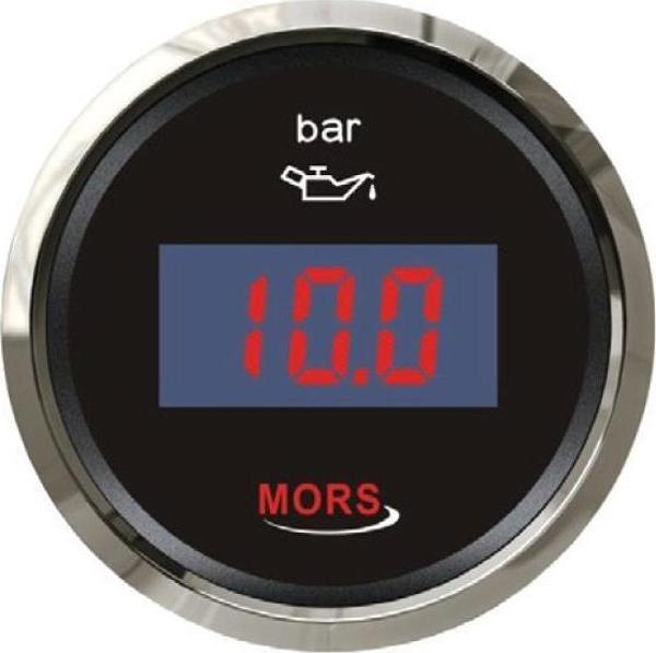 Mors Dijital Yağ Göstergesi 10 Bar 12-24 Volt Siyah - Image 1