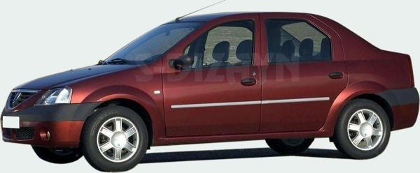 Dacia Logan Uyumlu Krom Yan Kapı Çıtası 4 Parça 2005-2013 - Image 1