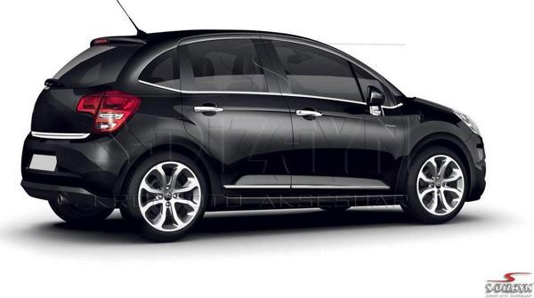 Citroen C3 Uyumlu Kapı Koruma Çıtası Krom 2010-2016 - Image 1