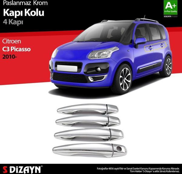 Citroen C3 Uyumlu Picasso Krom Kapı Kolu 4 Kapı 2010 Üzeri - Image 1