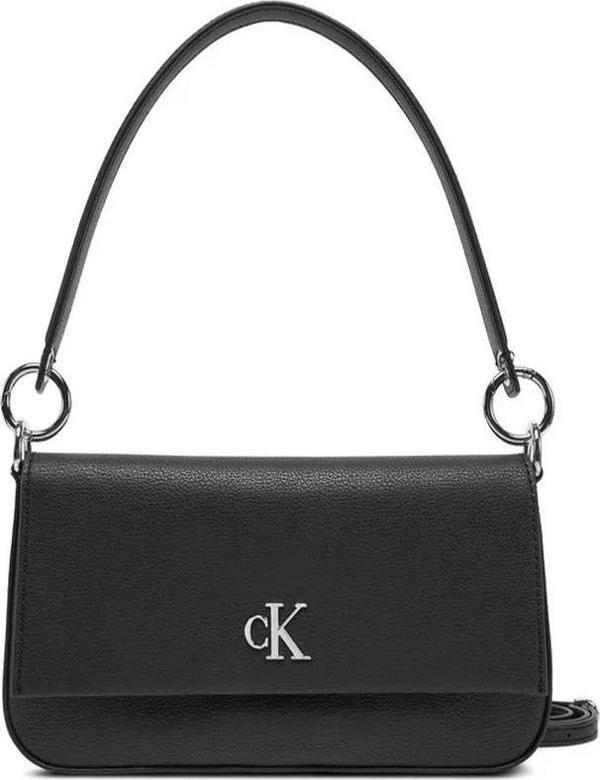 Calvin Klein Kadın Monogram Suni Deri Siyah Askılı Çanta - Image 1