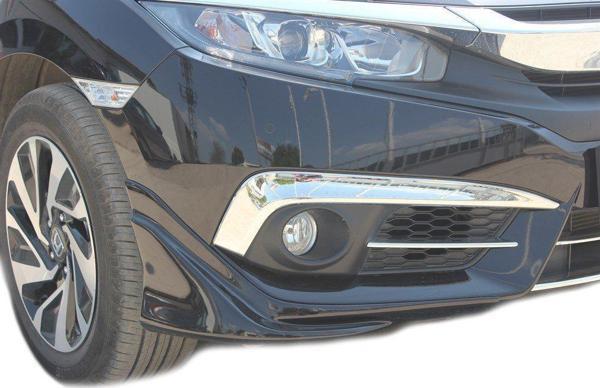 Honda Civic Uyumlu 10 Sis Farı Kaşı 2 Parça. P. Çelik 2016 Ve - Image 1