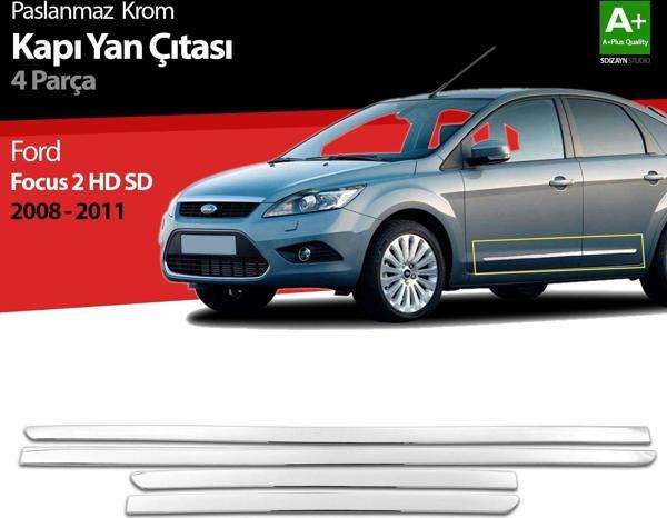 Ford Focus Uyumlu 2 Hatchback Sedan Krom Kapı Yan Çıtası 2008-2011 - Image 1