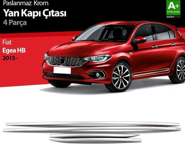 Fiat Egea Uyumlu Hatchback Krom Yan Kapı Çıtası 4 Parça. 2015 Üzeri - Image 1
