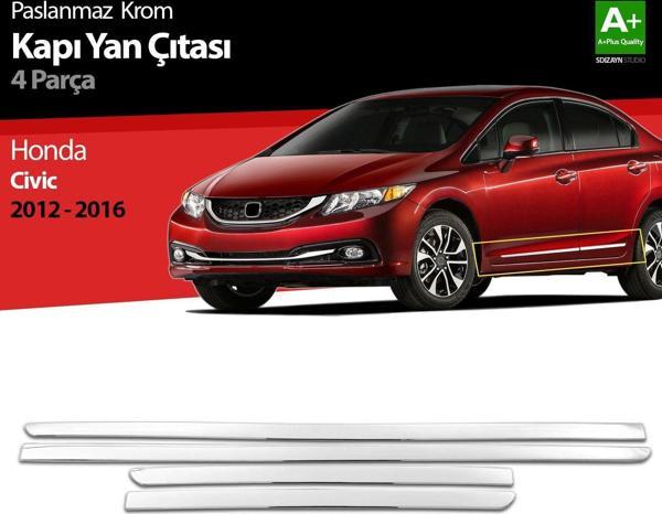 Honda Civic Uyumlu Krom Kapı Yan Çıtası 2012-2016 - Image 1