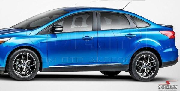 Ford Focus Uyumlu 3 Sedan Kapı Koruma Çıtası Krom 2011-2018 - Image 1