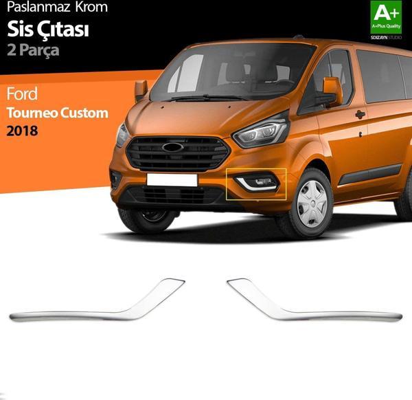 Ford Tourneo Uyumlu Custom Krom Sis Çıtası 2 Parça 2018 Üzeri - Image 1
