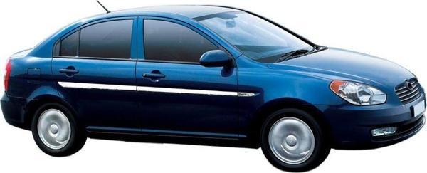 Hyundai Accent Uyumlu Era Krom Yan Kapı Çıtası 4 Parça 2005-2011 - Image 1