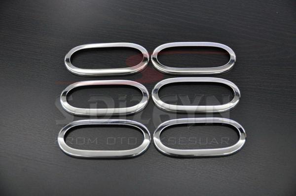 Mercedes Sprinter Uyumlu W906 Krom Yan Reflektör Çerçevesi 6 Parça 2006 Üzeri - Image 1