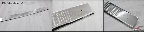 Mercedes Vito Uyumlu Krom Arka Tampon Eşiği 2010-2014 - Image 1