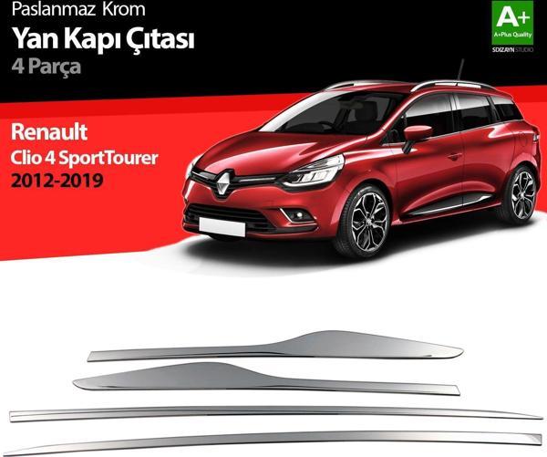 Renault Clio Uyumlu 4 Sport Tourer Krom Yan Kapı Çıtası 4 Parça. 2012 Üzeri - Image 1