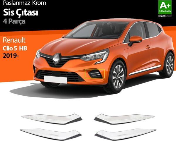 Renault Clio Uyumlu 5 Krom Sis Çıtası 4 Parça. 2019 Ve Üzeri - Image 1