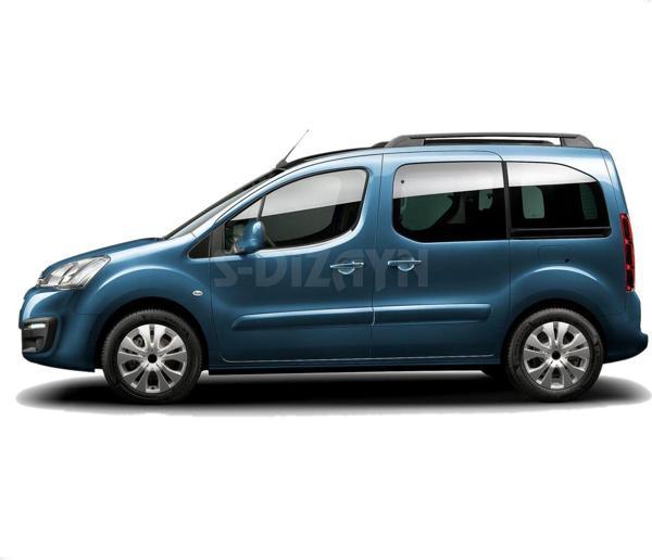 Peugeot Partner Uyumlu Tepee Krom Cam Çıtası 2 Parça 2008-2018 - Image 1
