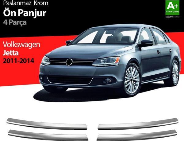 Volkswagen Jetta Uyumlu Krom Ön Panjur 4 Parça. 2011-2014 - Image 1