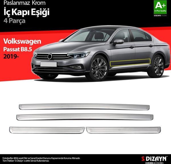 Volkswagen Passat Uyumlu B8.5 Krom İç Kapı Eşiği 4 Parça 2019 Ve Üzeri - Image 1