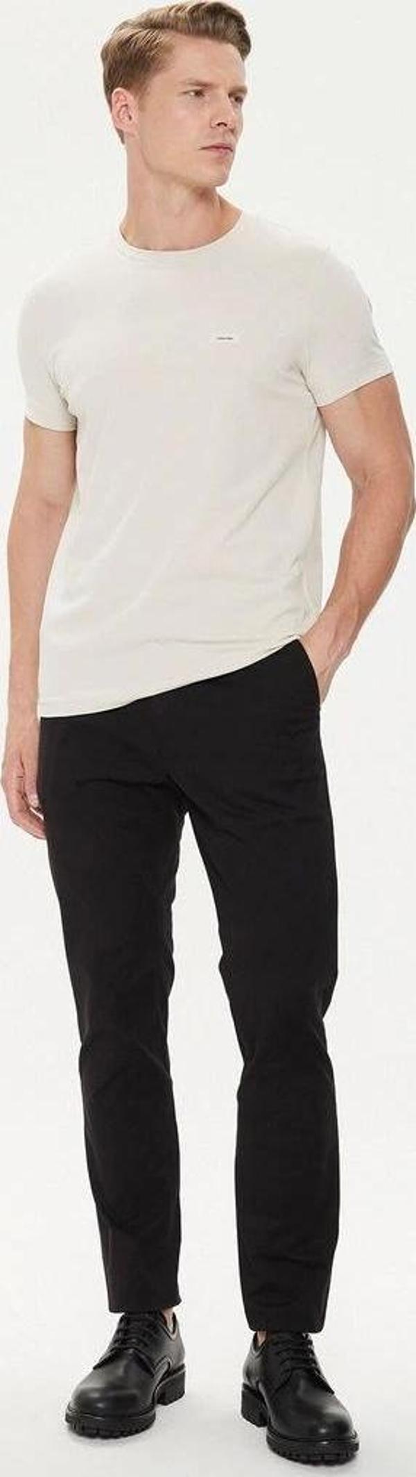 Calvin Klein İnce Streç Twill Siyah Chino Pantolon - Image 1