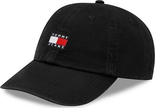 Tommy Hilfiger Erkek Siyah Logolu Şapka - Image 1