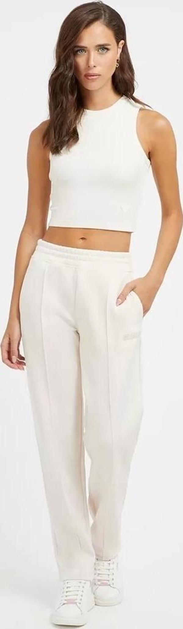 Guess Kadın Beyaz Ribana Crop - Image 1