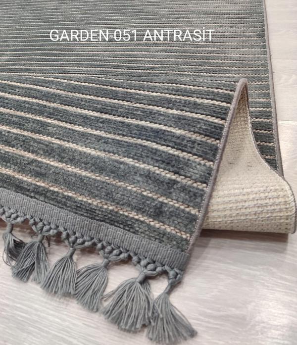 Decoser Garden Koleksiyonu Dokuma Halı DH051 Antrasit - Image 1