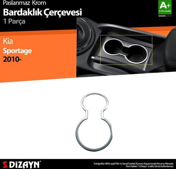 Kia Sportage Uyumlu Krom Bardaklık Çerçevesi 2010-2014 - Image 1